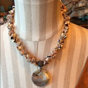 SPIRAL SHELL Art Necklace